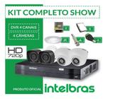 Kit intelbras completo alta definição - 4 câmeras interno/externo - hd
