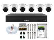 Kit Intelbras Full Hd Dvr 08ch + 06 Cameras C/ Áudio + HD + Acessórios