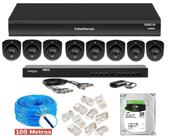 Kit Intelbras Full Hd Dvr 08ch + 08 Cameras C/ Áudio + HD 1 Tb + Acessórios