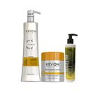 Kit Intensiva Profissional Shampoo 1 Litro + Máscara Hidratante Intensiva 550 g + Leave-in 250 ml Kevon/Vek