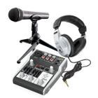 Kit interface de audio behringer podcastudio 2 usb para studio