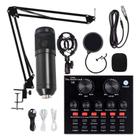 Kit Interface Mesa V8 + Microfone Bm800 Com Braço Articulado - Tomate