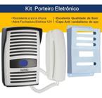Kit Interfone Porteiro Eletrônico Ecp + Capa Aço Proteção