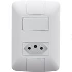 Kit Interruptor 6A Com Tomada 4x2 2P+T 10A 250V Aria Tramontina