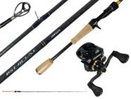 Kit Ishidai Daisen Com Vara Para Carretilha Daisen Ishidai 1,73m 8-17lbs - Inteiriça + Carretilha Daisen Ishidai Black - 12 Rolamentos