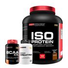Kit Iso Protein 2Kg Chocolate +Creatina +Bcaa - Bodybuilders