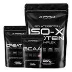 Kit Iso-x 900gr Chocolate + Creatina 100gr + Bcca Morango 100gr - Xpro Nutrition