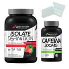 Kit isolate definition 900g + cafeína 200mg 30 caps body action + porta cápsulas