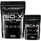 Kit Isolate Protein Iso-x Protein - 900g + Bcaa Drink - 100g - Morango - XPRO Nutrition