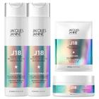 Kit Jacques Janine J18 Shampoo Sem Sal 240ml Condicionador 240ml Máscara Hidratação 80g Sachê 30g