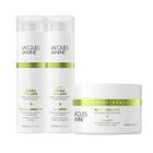 Kit Jacques Janine Mega Volume Shampoo Sem Sal Condicionador Leave-In 240ml Máscara Hidratação 240g