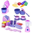 Kit Jantar Menina Forma Bolo Brinquedo Comida Xícaras 31Pç