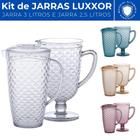 Kit Jarra De Acrílico Com Tampa 3L + Jarra 2,5L Luxxor - Paramount