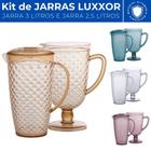 Kit Jarra De Acrílico Com Tampa 3L + Jarra 2,5L Luxxor - Paramount