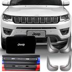 Kit Jeep Compass 2017 18 19 Soleira Resinada Premium com Flap Lameira Apara Barro e Bolsa Organizadora de Porta Mala - NP Adesivos