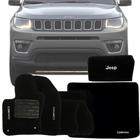 Kit Jeep Compass 2018 19 Tapete Carpete com Tapete Porta Malas e Bolsa Organizadora