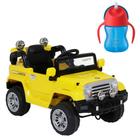 Kit Jipe Elétrico Infantil Trilha 12V Amarelo com Copo Azul