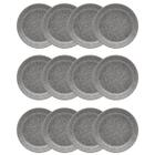 Kit Jogo 12 Pratos Fundos Oxford 20,5 cm Flat Gray em Cerâmica Decorada