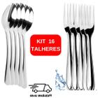 Kit Jogo 16 Talheres 8 Garfos + 8 Colheres Aço Inox De alta Qualidade Envio Imediato