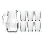 Kit Jogo 6 Copos Com Jarra Vidro Água Refrigerante Nadir Figueiredo