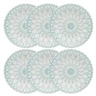 Kit Jogo 6 Pratos Fundos Biona Mandala em Cerâmica Decorada 21,5 cm - Oxford