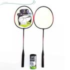 Kit Jogo Badminton - 2 Raquetes 3 Petecas E Bolsa
