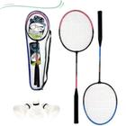 Kit Jogo Badminton Completo Com 2 Raquetes 3 Petecas E Bolsa