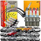 Kit Jogo Cabos e Velas Ignição Original Volkswagen Fox Crossfox Gol G4 G5 G6 STV25 + BKR7ESBD