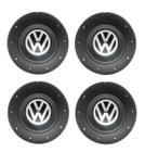 Kit Jogo Calota Central Para Roda Vw Amarok 4X100 4 Furos