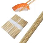 Kit Jogo Com 10 Pares Hashi Bambu Reutilizável Espeto Oriental Grande 24cm - Kehome