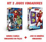 Kit Jogo Da Memoria E Quebra Cabeça Vingadores Menino - Loja Secom