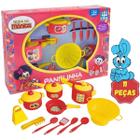 Kit Jogo de Panelinhas Infantil Turma da Mônica Amarelo e Vermelho Diversas Receitas +3 anos Nig - 0755