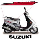 Kit Jogo Emblema Adesivo Suzuki Burgman 2005 A 2009 PRETO/VERMELHO