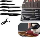 Kit Jogo Facas 6 peças Para Churrasco Inox Carbono Descascador Cozinha - Marilar