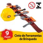 Kit Jogo Ferramentas Brinquedo Infantil Cinto Capacete Engenheiro Construtor Educativo