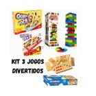 Kit Jogo Infantil Caiu Perdeu Pro + Quem e Voce + Domino - Jogos Pedagogicos