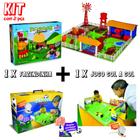 Kit Jogo Infantil Futebol Gol a Gol + Fazendinha - Adijomar Brinquedos