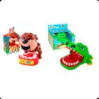 Kit Jogo Mesa Recreativo Multijogadores Mini Dog E Crocodilo