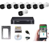 Kit Jogo Monitoramento Cftv 8 Câmera Intelbras Dvr Mhdx