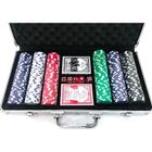 Kit Jogo Poker 300 Fichas 2 Baralhos Dados Texas Holdem