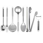 Kit Jogo Utensílios 100% Inox 8 pçs com Descascador Legumes