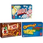 Kit Jogos De Tabuleiro Ludo + Quem é + Forca Estratégia Raciocínio