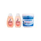 Kit Johnsons Cacheados Sh 200Ml + Cond 200Ml + Cotonete Pote