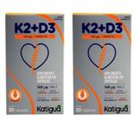 Kit Katigua K2 + D3 Com 2 Caixas De 30 Cápsulas Cada