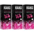 Kit Kert Keraton Hard Color Hot Pink 100g - 3 Unidades