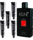 Kit Keune 5 Tintas Color 7 + Água oxigenada 20 Vol 1000ML