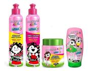 Kit Kids Cacheado Shampoo Condicionador Finalizador Máscara