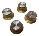 Kit Knob Les Paul Sg 2 Volume 2 Tone Dourado Plate Escovado