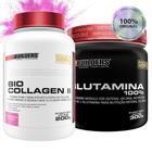 Kit L-Glutamina 300g + COLÁGENO Bio Collagen 200g - Bodybuilders