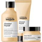 Kit L'Oréal Absolut Repair Gold Quinoa Shampoo 300ml+ Condicionador 200ml+ Máscara 250g
